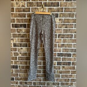 Zara Leopard Print Skinny Jeans